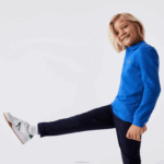 Lacoste polo regular fit petit piquet crianças azul k1q 88BL2943 - Image 3