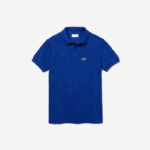 Lacoste polo regular fit petit piquet crianças azul marinho x0u 88BL3182