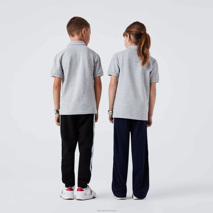 Lacoste polo regular fit petit piquet crianças chine cinza cca 88BL3126 - Image 2