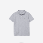 Lacoste polo regular fit petit piquet crianças chine cinza cca 88BL3126 - Image 4