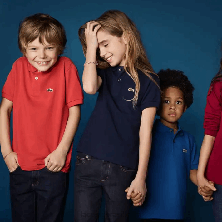 Lacoste polo regular fit petit piquet crianças chine cinza cca 88BL3126 - Image 7