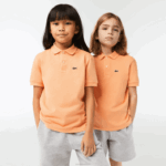 Lacoste polo regular fit petit piquet crianças heb laranja claro 88BL3123