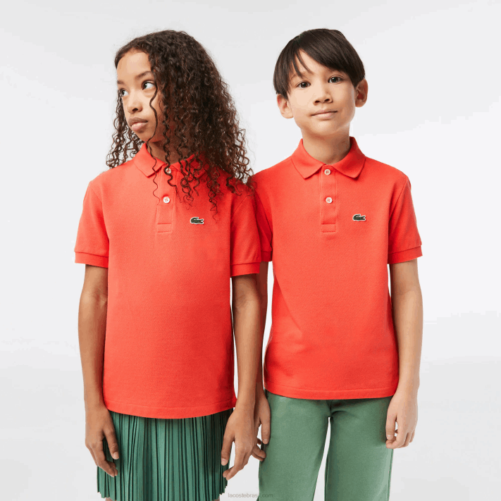 lacoste_polo_regular_fit_petit_piquet_criancas_laranja_02k_88bl3007.png Lacoste polo regular fit petit piquet crianças laranja 02k 88BL3007 - Image 1