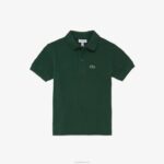 Lacoste polo regular fit petit piquet crianças verde 132 88BL3133 - Image 2