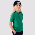 Lacoste polo regular fit petit piquet crianças verde hd2 88BL3155 - Image 2