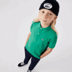 Lacoste polo regular fit petit piquet crianças verde hd2 88BL3155