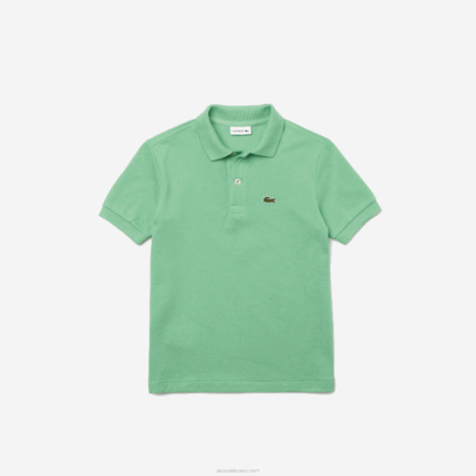 Lacoste polo regular fit petit piquet crianças verde ttf 88BL3124