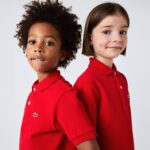 Lacoste polo regular fit petit piquet crianças vermelho 240 88BL3135