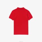 Lacoste polo regular fit petit piquet crianças vermelho 240 88BL3135 - Image 3
