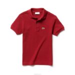 Lacoste polo regular fit petit piquet crianças vermelho eu7 88BL3172