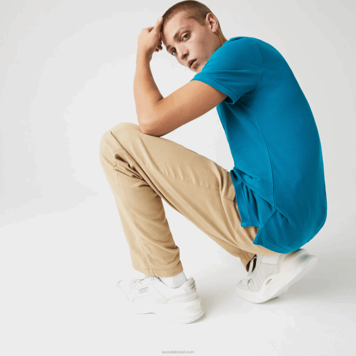 Lacoste polo slim fit L.12.12 original homens azul yzw 88BL891 - Image 6