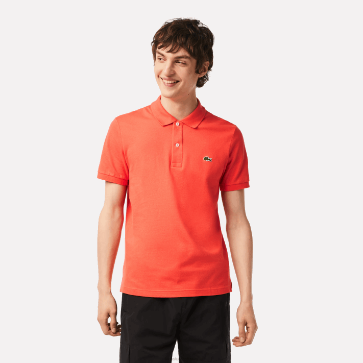 lacoste_polo_slim_fit_l_12_12_original_homens_laranja_02k_88bl200.png Lacoste polo slim fit L.12.12 original homens laranja 02k 88BL200 - Image 1