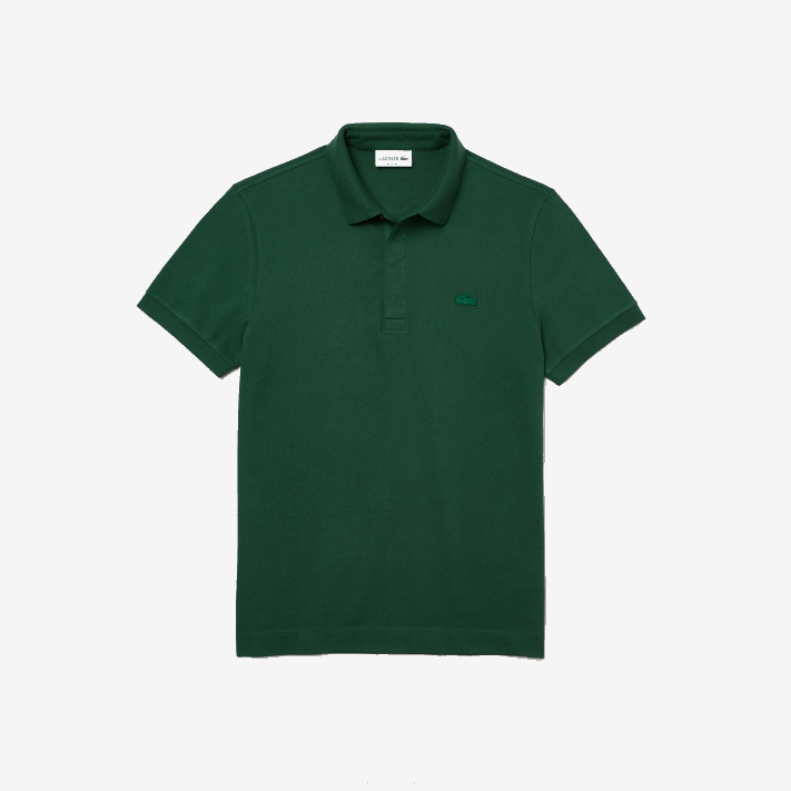 Lacoste polo smart paris em piquê de algodão elástico homens verde 132 88BL658 - Image 5