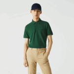 Lacoste polo smart paris em piquê de algodão elástico homens verde 132 88BL658 - Image 7
