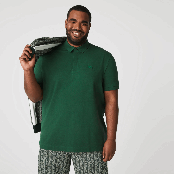 Lacoste polo smart paris em piquê de algodão elástico homens verde 132 88BL658 - Image 8