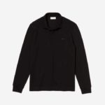 Lacoste polo smart paris manga longa em piquê de algodão elástico homens preto 031 88BL667 - Image 5
