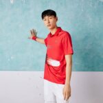 Lacoste polo stretch esportiva novak djokovic com estampa homens vermelho branco c9u 88BL929