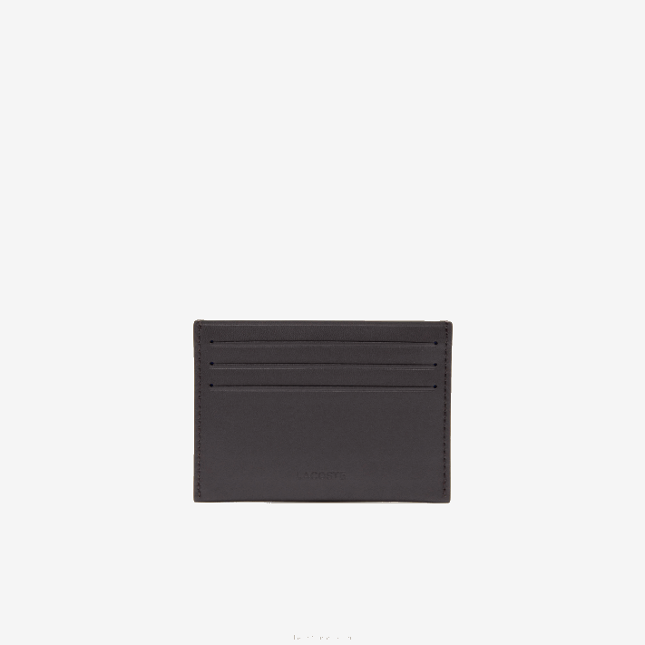 Lacoste porta cartão de couro fitzgerald homens marrom escuro 028 88BL2051 - Image 2