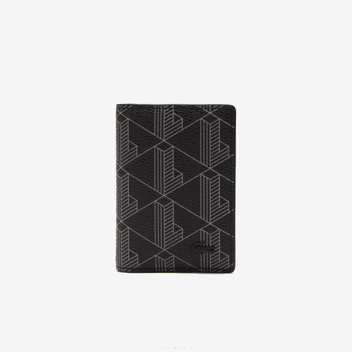 Lacoste porta-cartão vertical com estampa de monograma the blend homens monograma noir gris h45 88BL1990 - Image 1