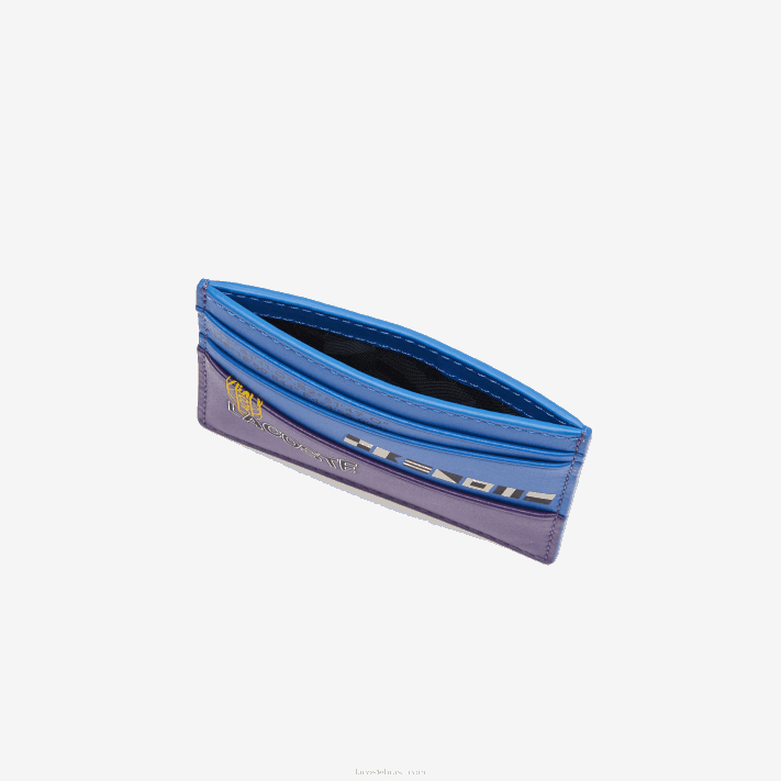 Lacoste porta-cartões com impressão náutica color block homens samui marinho k89 88BL2132 - Image 3