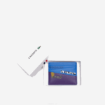 Lacoste porta-cartões com impressão náutica color block homens samui marinho k89 88BL2132 - Image 4
