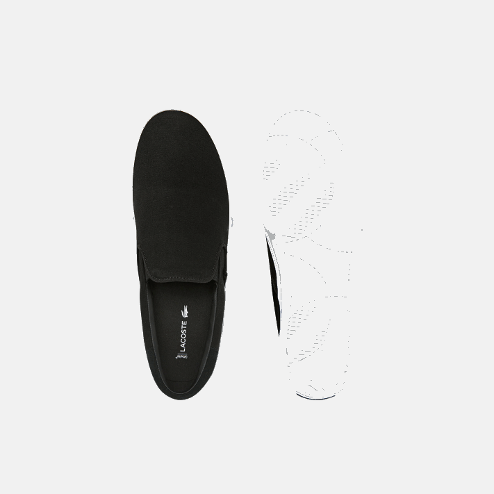 Lacoste pular sacar tela escorregar homens preto e branco 312 88BL1871 - Image 4