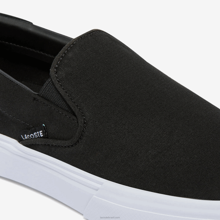 Lacoste pular sacar tela escorregar homens preto e branco 312 88BL1871 - Image 6