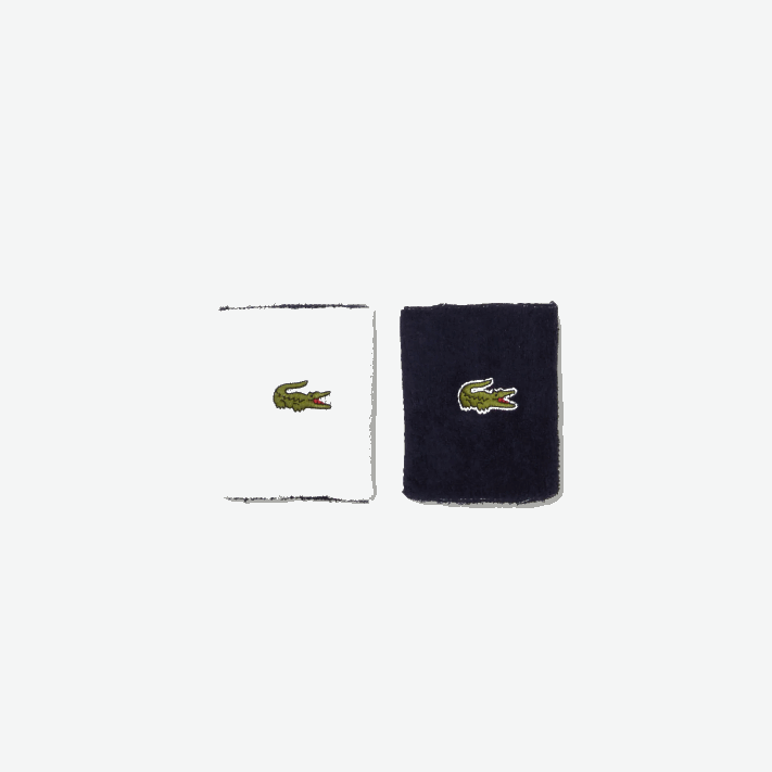 Lacoste pulseira de tênis reversível esportiva homens branco azul marinho 522 88BL2251 - Image 1
