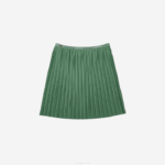 Lacoste saia de jérsei plissada garotas verde caqui kx5 88BL3090 - Image 4