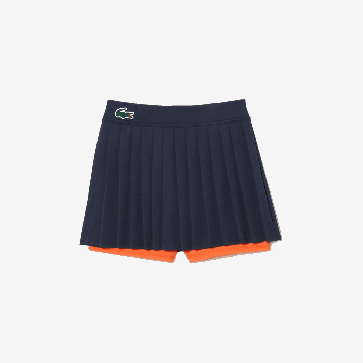 Lacoste saia esportiva miami edição aberta mulheres azul laranja t5i 88BL2423 - Image 4