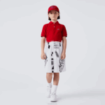 Lacoste saia plissada de jérsei garotas branco 001 88BL3291 - Image 2