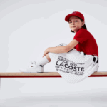 Lacoste saia plissada de jérsei garotas branco 001 88BL3291