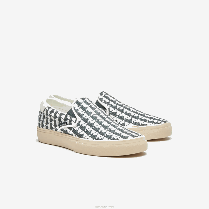 Lacoste salto servir têxtil deslizamento mulheres off white & white 03a 88BL2723 - Image 2