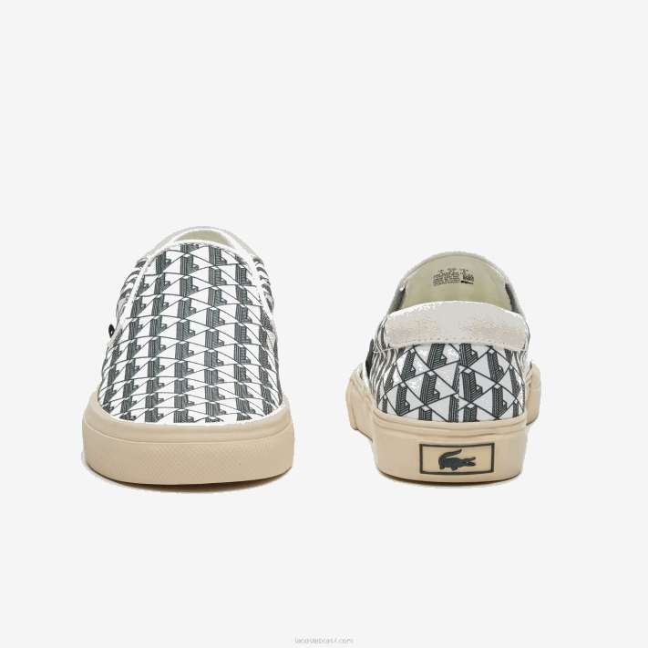 Lacoste salto servir têxtil deslizamento mulheres off white & white 03a 88BL2723 - Image 5