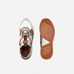 Lacoste sapatos outdoor run breaker em couro color-pop homens marrom branco 2c3 88BL1793 - Image 4
