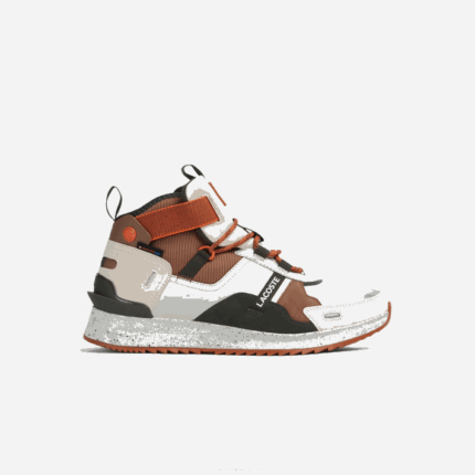 Lacoste sapatos outdoor run breaker em couro color-pop homens marrom branco 2c3 88BL1793