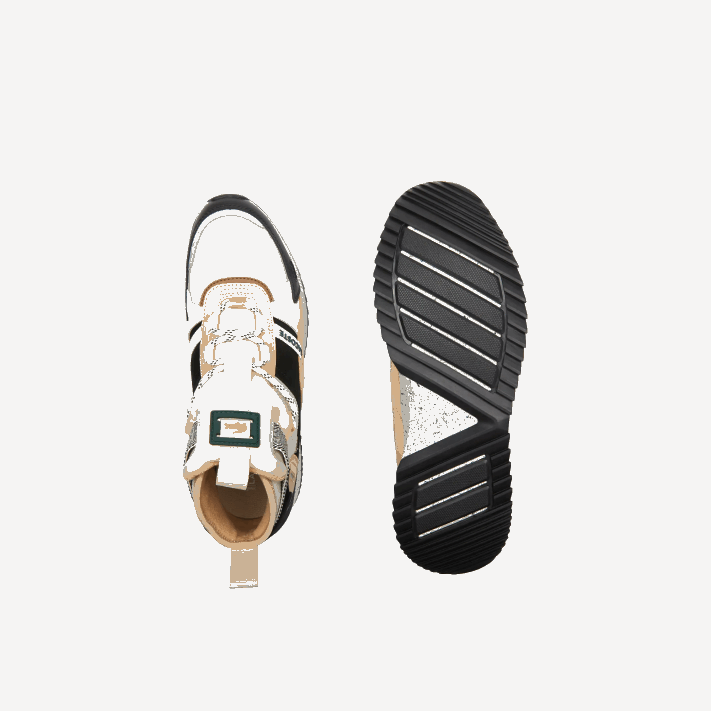 Lacoste sapatos outdoor run breaker em couro color-pop homens preto e off white 454 88BL1792 - Image 5