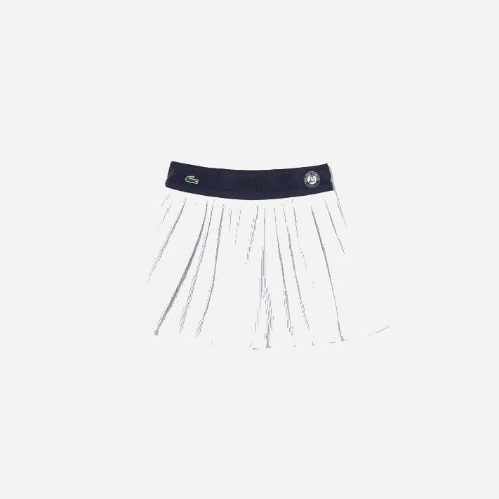 Lacoste short esportivo embutido saia roland garros mulheres branco azul marinho 522 88BL2602 - Image 5