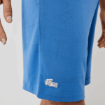 Lacoste short esportivo jacquard com cintura elástica contrastante homens azul preto branco x0b 88BL1564 - Image 5