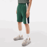 Lacoste shorts colorblock de lã escovada homens verde azul marinho branco wn7 88BL456 - Image 2