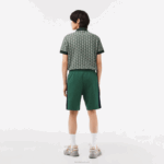 Lacoste shorts colorblock de lã escovada homens verde azul marinho branco wn7 88BL456 - Image 3