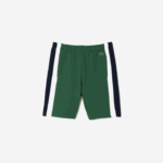 Lacoste shorts colorblock de lã escovada homens verde azul marinho branco wn7 88BL456 - Image 4