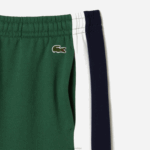 Lacoste shorts colorblock de lã escovada homens verde azul marinho branco wn7 88BL456 - Image 5