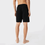 Lacoste shorts de lã de algodão de crocodilo de veludo homens preto c31 88BL1480 - Image 3