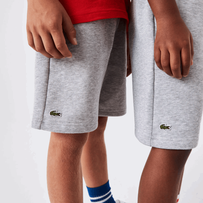Lacoste shorts de lã de algodão escovado orgânico crianças chine cinza cca 88BL3101 - Image 4