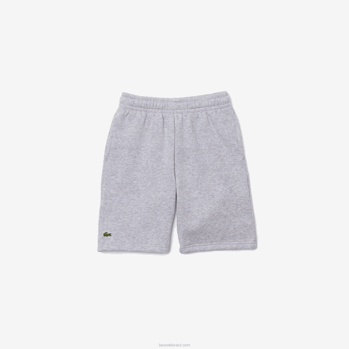 Lacoste shorts de lã de algodão escovado orgânico crianças chine cinza cca 88BL3101 - Image 5