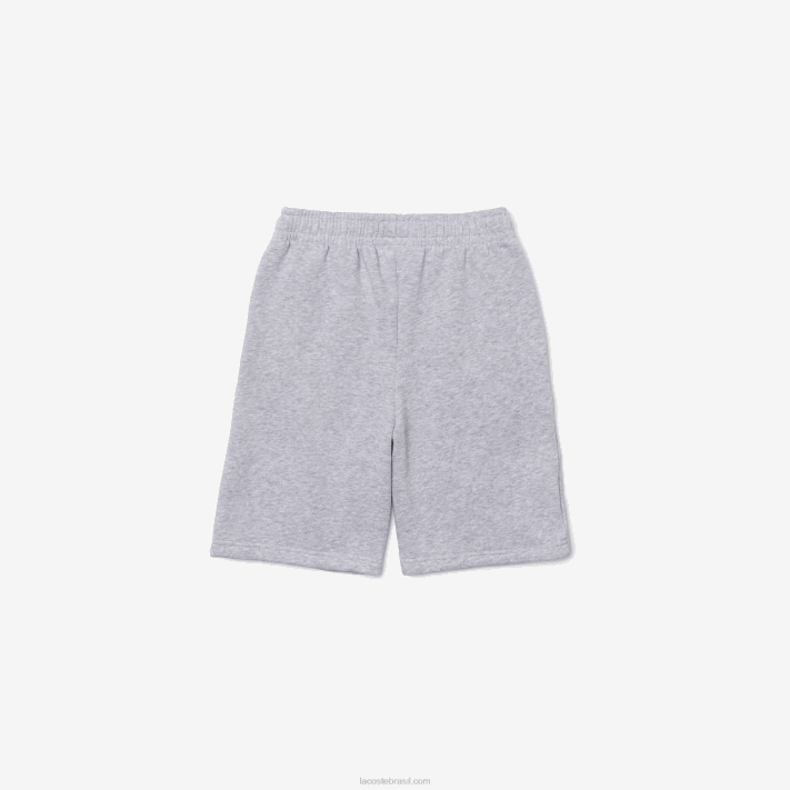Lacoste shorts de lã de algodão escovado orgânico crianças chine cinza cca 88BL3101 - Image 6