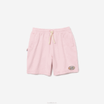 Lacoste shorts de lã de algodão salpicado ao vivo homens rosa hcq 88BL1611 - Image 4
