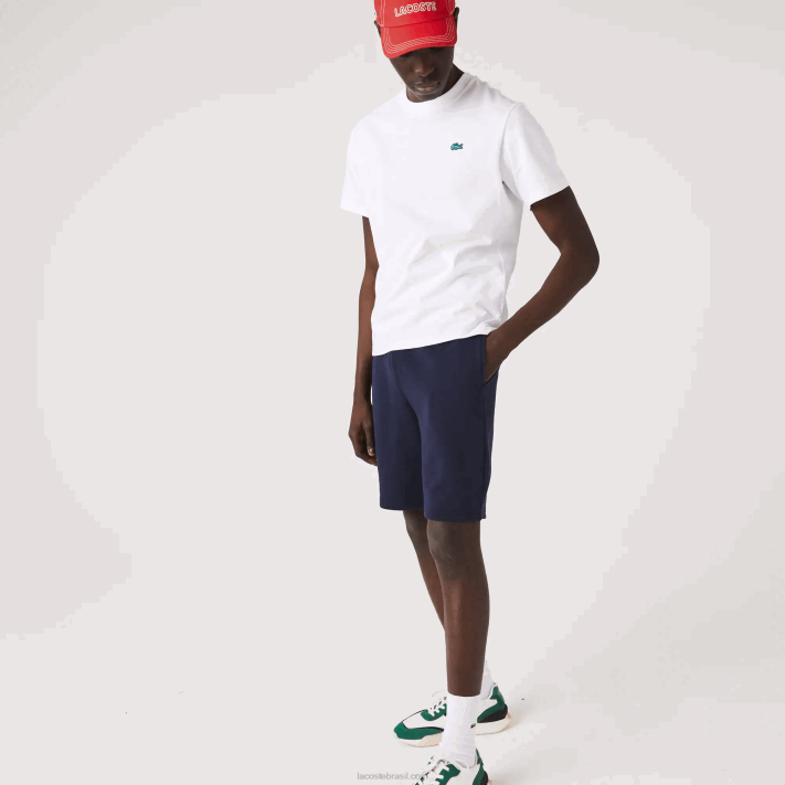 Lacoste shorts de lã de tênis esportivo homens azul marinho 166 88BL1338 - Image 2