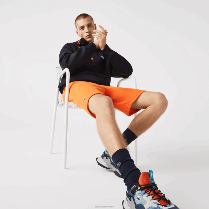 Lacoste shorts de lã de tênis esportivo homens laranja tv1 88BL1577 - Image 1